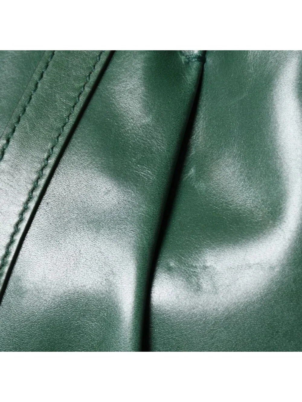 Saint Laurent Rive Gauche Leather Hobo Shoulder Bag Tom Ford Era Pleated Green